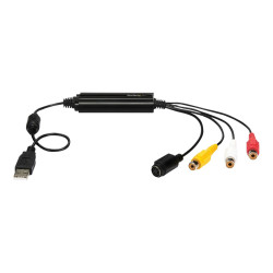 StarTech.com USB Video Capture Adapter Cable, S-Video Composite to USB 2.0 SD Video Capture Device Cable, TWAIN Support, Analog to Digital Converter for Media Storage, For Windows Only - SD Video Capture Cable (SVID2USB232) - Adaptér pro zachytávání videa - USB 2.0 - NTSC, SECAM, PAL - černá
