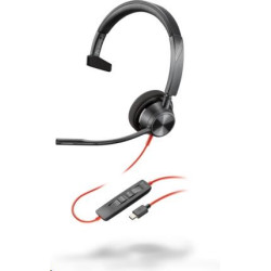 Poly Blackwire 3310 náhlavní souprava, USB-C A adaptér, mono
