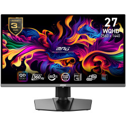 MSI Gaming MPG 271QRX QD-OLED 26,5" 2560x1440 OLED 0,03ms 360Hz 1000cd m2 1500000:1 HDMI DP USB VESA černý