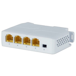 XtendLan PoE LAN extender, 1x PoE-in 90W 802.3bt, 3x PoE-out 60W 802.3af at, Gigabit