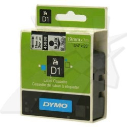 Dymo originální páska do tiskárny štítků, Dymo, 45800, S0720820, černý tisk průhledný podk