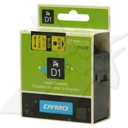 Dymo originální páska do tiskárny štítků, Dymo, 53718, S0720980, černý tisk žlutý podklad,
