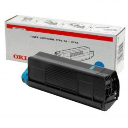 Toner OKI C5100, 5200, 5300, 5400, cyan, 42127407, TYP C6 - poškození obalu E (viz. popis)