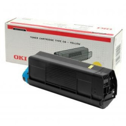 Toner OKI C5100, yellow, 42127405, TYP C6 - poškození obalu E (viz. popis)