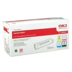 Toner OKI, CMYK, 43698501, sada všech toneru - poškození obalu B (viz. popis)