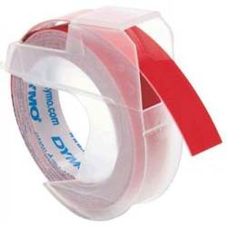 Dymo originální páska do tiskárny štítků, Dymo, S0898150, bílý tisk červený podklad, 3m, 9