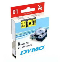 Dymo originální páska do tiskárny štítků, Dymo, 43618, S0720790, černý tisk žlutý podklad,