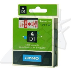 Dymo originální páska do tiskárny štítků, Dymo, 40915, S0720700, červený tisk bílý podklad