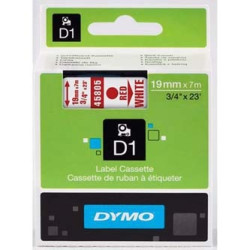 Dymo originální páska do tiskárny štítků, Dymo, 45805, S0720850, červený tisk bílý podklad