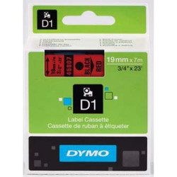 Dymo originální páska do tiskárny štítků, Dymo, 45807, S0720870, černý tisk červený podkla