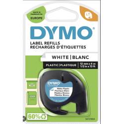 Dymo originální páska do tiskárny štítků, Dymo, 91221, S0721660, černý tisk bílý podklad,