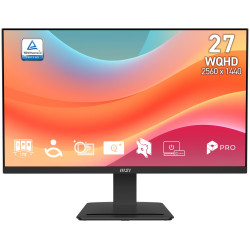 MSI PRO MP273Q E7 27" 2560x1440 IPS 4ms 75Hz 250cd m2 1000:1 HDMI DP VESA černý
