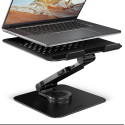 AXAGON STND-LRB hliníkový stojan na notebook 10"-17.3" nastavitelná výška a úhel, otočný, černý