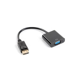 LANBERG adaptér DisplayPort 1.1 na VGA, M F, kabel 20cm, černý