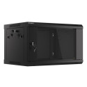 LANBERG RACK CABINET 19” WALL-MOUNT 6U 600X450 (FLAT PACK) V2 BLACK 