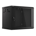 LANBERG RACK CABINET 19” WALL-MOUNT 9U 600X450 (FLAT PACK) V2 BLACK 
