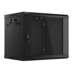 LANBERG RACK CABINET 19” WALL-MOUNT 9U 600X450 (FLAT PACK) V2 BLACK 