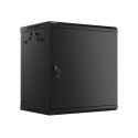 LANBERG RACK CABINET 19” WALL-MOUNT 12U 600X450 FOR SELF-ASSEMBLY WITH METAL DOOR BLACK (FLAT PACK)