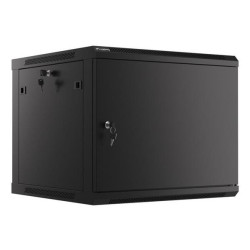 LANBERG RACK CABINET 19” WALL-MOUNT 9U 600X600 FOR SELF-ASSEMBLY WITH METAL DOOR BLACK (FLAT PACK)