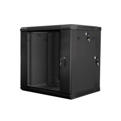 LANBERG RACK CABINET 19” DOUBLE-SECTION WALL-MOUNT 12U 600X600 (FLAT PACK) BLACK 