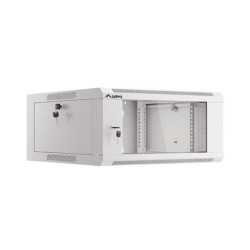 LANBERG Nástěnná jednodílná skříň 19", 4U 570x600 snadná a rychlá montáž (v rozloženém stavu) šedá (RAL7035) 