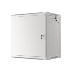LANBERG Nástěnná jednodílná skříň 19", 12U 600x450 FOR SELF-ASSEMBLY plechové dveře šedá (RAL7035) (v rozloženém stavu