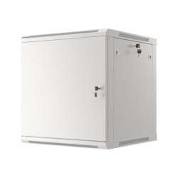 LANBERG Nástěnná jednodílná skříň 19", FOR SELF-ASSEMBLY 12U 600x600 plechové dveře šedá (RAL7035) (v rozloženém stavu