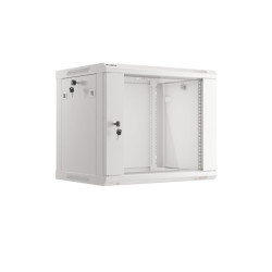 LANBERG Nástěnná jednodílná skříň 19", 9U 600x450 (v rozloženém stavu) V2 šedá (RAL7035) 