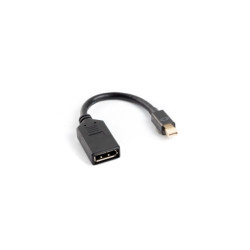 LANBERG adaptér mini DisplayPort 1.1 na Displayport, M F, kabel 20cm, černý