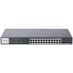 Hikvision DS-3T1528HP-SI-24P4F - Switch 24x 1Gbps RJ-45 PoE 90W na port 1-4 (celkem 480W), 4x 1Gb SFP