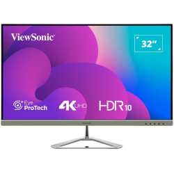 ViewSonic VX3276-4K-MHD-2 32" 16:9, 3840 x 2160 VA monitor,60Hz,8 bit colour, 2 HDMI, DP, Mini DP, speakers. stříbrný