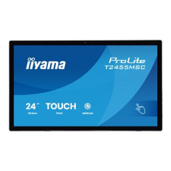 iiyama ProLite T2455MSC-B2 - LCD monitor - 24" (23.8" zobrazitelný) - dotykový displej - 1920 x 1080 Full HD (1080p) @ 120 Hz - IPS - 400 cd m? - 1300:1 - 5 ms - HDMI, DisplayPort - reproduktory - cerná, matná