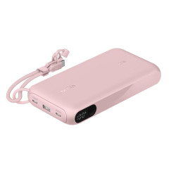Belkin BOOST CHARGE USB-C Power Delivery PowerBanka s displejem, 20000mAh, 20W, růžová