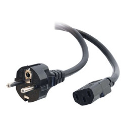 C2G 2.5m 14 AWG European Power Cord (CEE7 7 to IEC320C13) - Elektrický kabel - power CEE 7 7 (M) do power IEC 60320 C13 - 2.5 m - černá - Evropa