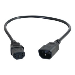 C2G Computer Power Cord Extension - Prodlužovací šňůra - power IEC 60320 C13 do IEC 60320 C14 - AC 250 V - 0.5 m
