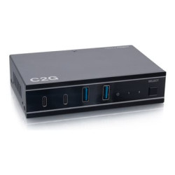 C2G 2x4 USB-C Switch with 2 USB-C Inputs to 2 USB-C and 2 USB-A Device Ports - USB 3.2 GEN 1 (5GBPS) - USB periferní sharing switch - 4 x USB 3.2 Gen 1 - desktop