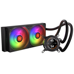 Krux vodní chladič CPU HydroGlance 240 ARGB LCD 2x120mm ARGB PWM display AMD i Intel