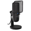 Krux mikrofon Emote 2000S stolní 2 typy filtrů 3,5mm jack USB-C černý