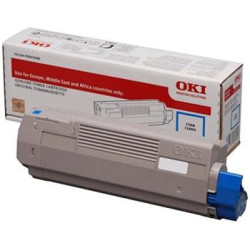 OKI toner 46443103, cyan - poškození obalu B (viz. popis)