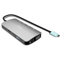 i-tec USB-C Metal Nano 3x Display (DP, HDMI and VGA) Docking Station, Power Delivery 100 W