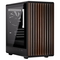 Krux skříň Helio microATX 1x120mm fan USB 3.0 USB-C dřevěný design černá