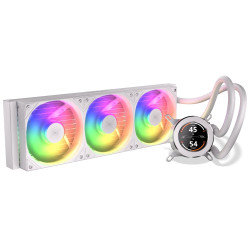 Krux vodní chladič CPU HydroGlance 360 ARGB LCD White 3x120mm ARGB PWM display AMD i Intel bílý