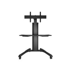 Chief Fusion Large Height Adjustable Mobile TV Cart - For Displays 42-86" - Black - Vozík - pro systém pro video konference - černá - velikost obrazovky: 40"-71"
