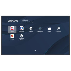 ViewSonic 65" Prezentační Display 3840*2160,500nits,1200:1,8GRAM 32GB,HDMI,USB-A,USB-C,RS232,Speaker16W*2,RJ45*2,Black