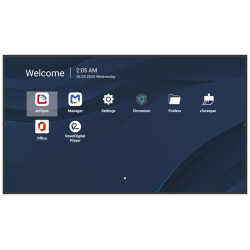 ViewSonic 86"Prezentační Display 3840*2160,500nits,1200:1,8GRAM 32GBHDMI,USB-A,USB-C,RS232,Speaker16W*2,RJ45*2,Black