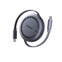 UGREEN navíjecí kabel USB-C, 1m, stříbrná