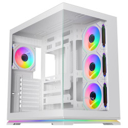 Krux skříň Atron ATX 4x120 mm PWM ARGB fan USB 2.0 USB 3.0 USB-C panoramatická bílá