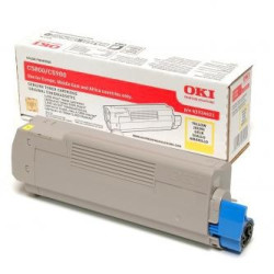 Toner OKI C5800, 5900, yellow, 43324421 - poškození obalu B (viz. popis)