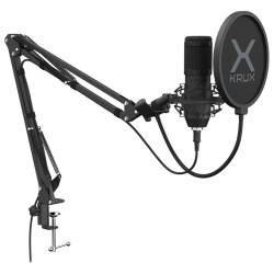 Krux mikrofon Edis 1000 USB rameno montáž na stůl černý