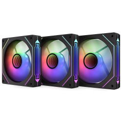 Krux ventilátor Corvus 120 Reverse ARGB KIT 3x120 mm ARGB fan infinity mirror efekt